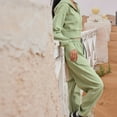 thumbnail image 4 of AOOCHASLIY Women Suits Women's Fashion Suit Long Sleeve Color Round Neck Sweatsuit, 4 of 4