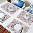 thumbnail image 6 of Music Placemat for Dining Table Mat Western Pad Rectangle Placemats Set Kitchen Bowl Mat Pad Tea Cloth, 6 of 7