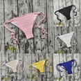 thumbnail image 5 of Women Sexy Bikini Handmade Crochet Swim Trunk Bottom Lace Up Low Waist Swimsuit, 5 of 7