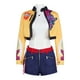 thumbnail image 1 of Moonsky Traje de fiesta de carnaval de Halloween para niñas pequeñas, disfraz de Kpop Demon Hunters Huntrix Rumi, traje de cosplay de anime, conjunto completo de top y pantNaranja-110, 1 of 6