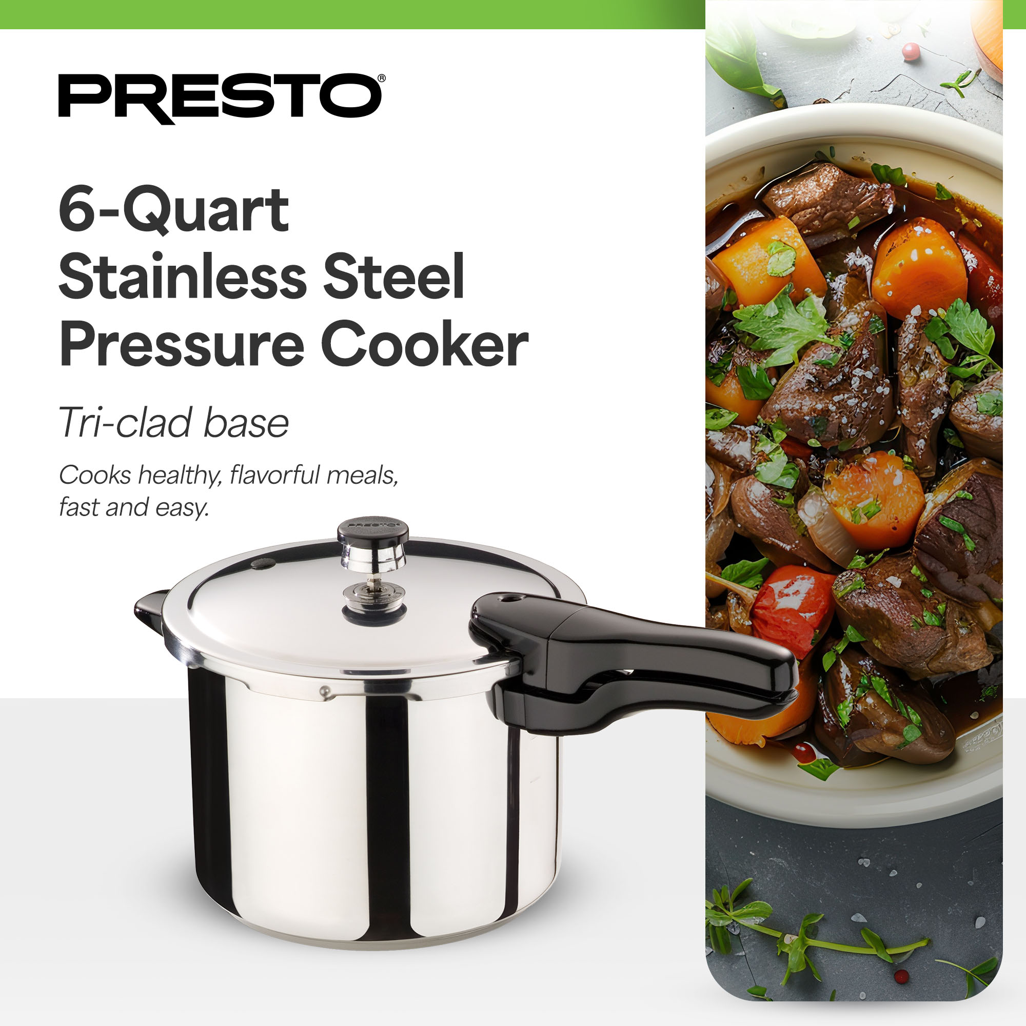 Presto 6-Quart Stainless Steel Pressure Cooker photo 2