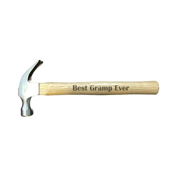 PrecisionNC Grandpa Gifts Best Gramp Ever Engraved Wood Handle 16 oz Claw Hammer Fathers Day Birthday Gifts