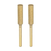 2 Packs Diamond Chainsaw Sharpener Bits 7/32" 5.5mm Cylinder Head, Titanium Plated Electric Chain Saw Grinder