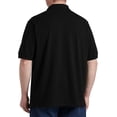 thumbnail image 2 of Big and Tall Essentials by DXL Men's Pique Mesh Short-Sleeve Polo Shirt, Black, 5XL, 2 of 5