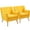 2 Yellow, variant on TrumanPick Mid-Century Accent Chair Single Sofa Reading Chairs Comfy Arm Chair Living Room Lounge Chiar, Beige