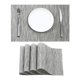 thumbnail image 1 of Juego de 4 manteles individuales Leetaltree Silver, resistentes al calor, antideslizantes, 1 of 9