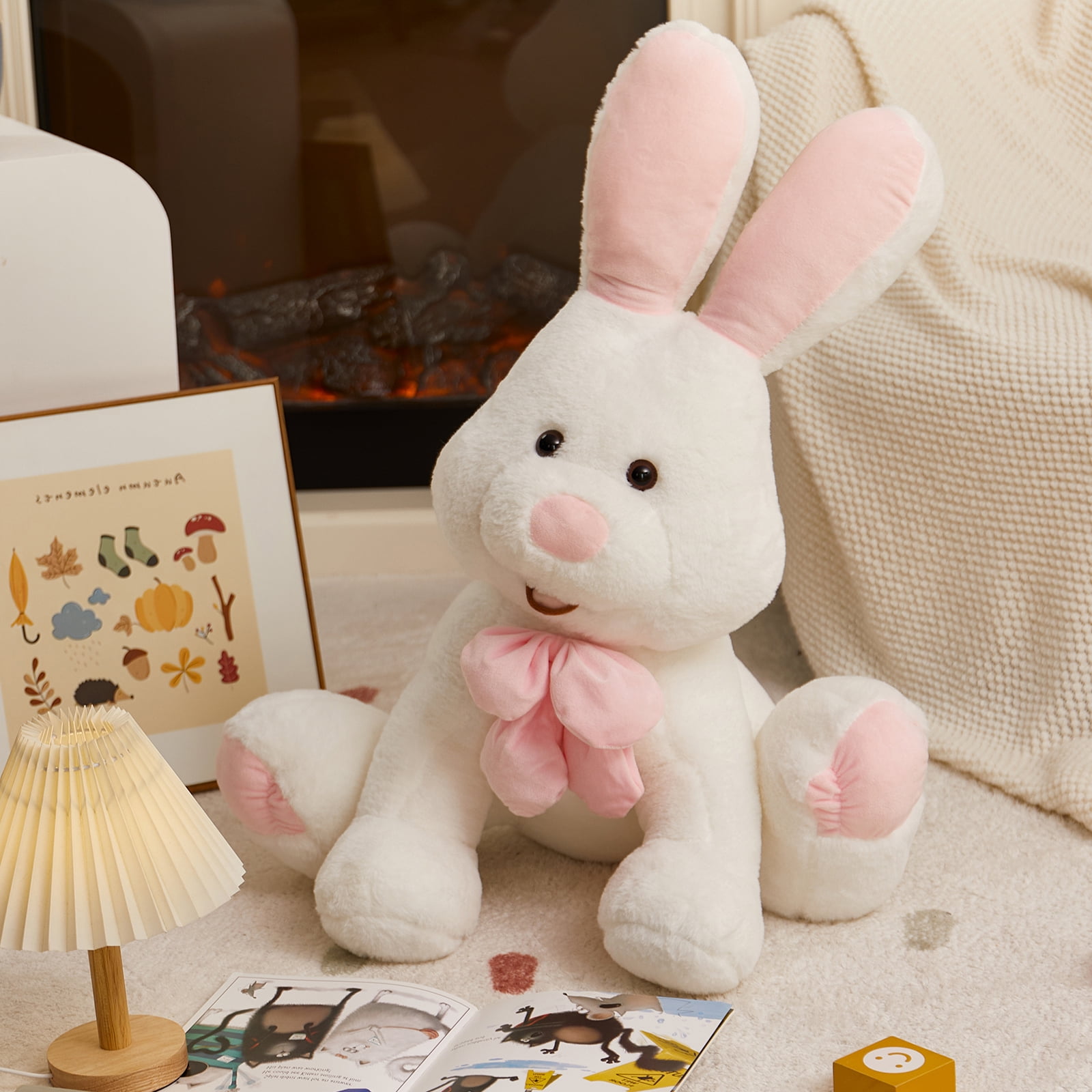MorisMos Giant Bunny Stuffed Animal, 31.5'' Large Pink
