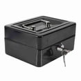 thumbnail image 1 of Caja De Seguridad Portátil De Hierro Para Dinero En Efectivo, Caja De Seguridad Con Cerradura, Almacenamiento De Joyas Para El Hogar Y La Oficina, Color Negro, 1 of 7