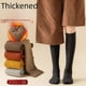 thumbnail image 4 of Calcetines de pantorrilla de otoño e invierno, calcetines de mujer jk, calcetines de pierna delgada, calcetines de algodón cálidos de color sólido, más calcetines de felpa acolchados de terciopelo, 4 of 6