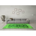 thumbnail image 3 of Ahgly Company Indoor Square Oriental Green Industrial Area Rugs, 4' Square, 3 of 4