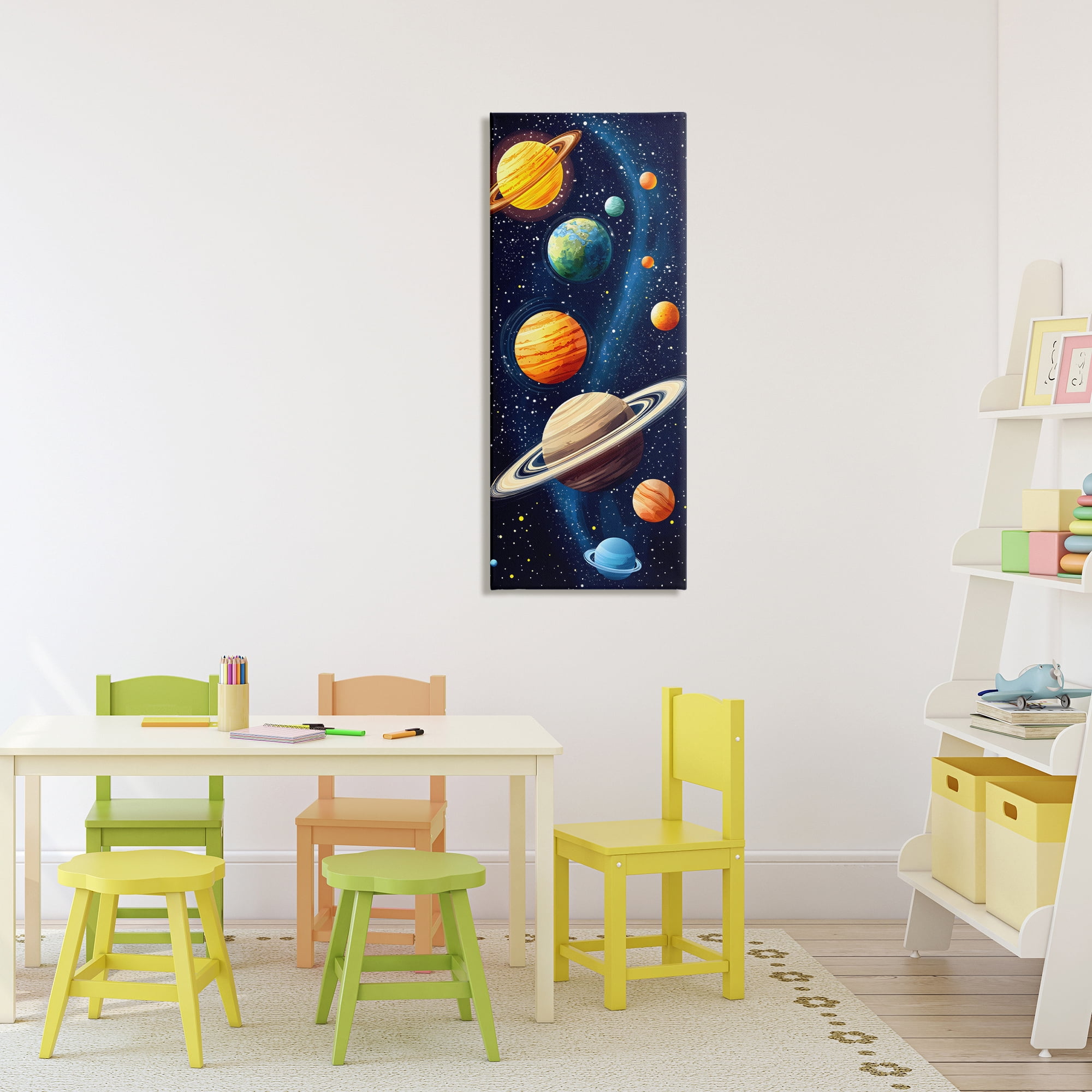 Stupell Industries Galaxy Swirl Planetary Orbit Canvas Wall Art, design by Creative Studio