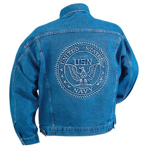 Bigbolo Embroidered US Military Branches Unisex Denim JacketUnisex
