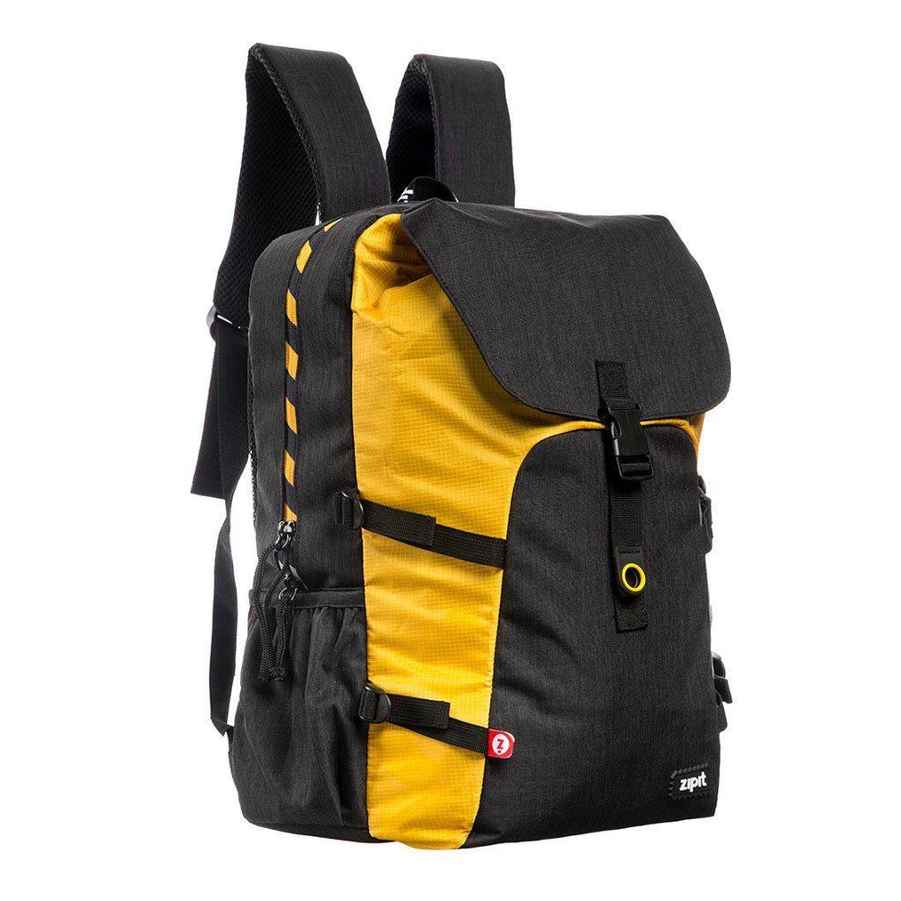 ZIPIT Metro Backpack, High School and College Bag, Padded Laptop Compartment, Sturdy and Lightweight (Black & Yellow) - image 2 of 10