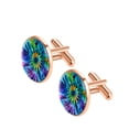 thumbnail image 2 of Tie Dye Elegant Men's Stainless Steel Cufflinks for Formal Attire - for Special Events, 2 of 6
