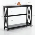 thumbnail image 4 of XX 40" Modern 2-Tier Console Table With Metal X-Frame, Wood Entryway Table (200 Lbs Capacity), 4 of 7