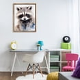thumbnail image 4 of Stupell Industries Farmhouse Woodland Nursery Raccoon Brown Floating Frame Canvas Art, 25 x 31, by Franklyn Gregory, 4 of 8