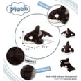 thumbnail image 2 of super soft plush wild killer whale small, 2 of 7