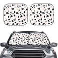 thumbnail image 2 of Multi-Size 2pce Car Front Glass Visor Collapsible Sunscreen No Odor Comfortable For Most Cars Suv Trucks Simple Cow-Print Pattern1_2, 2 of 7