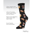 thumbnail image 3 of MeMoi Pumpkin Spice Latte Bamboo Blend Crew Socks - Womens - Female, One Size, Black, 3 of 7