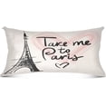 thumbnail image 2 of Take Me to Paris Body Pillow Cover with Zipper, Soft and Cozy Fuzzy Fleece Body Pillow Case Cover 21 x 54 in, Plush Long Body Pillow Pillowcase for Fall and Winter Home Decor Gifts, 2 of 7