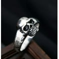 thumbnail image 4 of QQTDFG 925 Sterling Silver Skull Gothic Skeleton Skull Biker Ring Men A3188-10.25, 4 of 5