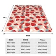 thumbnail image 3 of Balery Red Strawberry Manta de Felpa Suave y Acogedora – Cobija de Franela Aterciopelada para Cama, Lavable y Cálida para Sofá, Mascotas, Transpirable-50"x40", 3 of 7