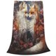 thumbnail image 2 of Fotbe Romantic Flower Fox Couple Manta de Franela Acolchonada con Estampado, Súper Suave y Esponjosa, Extra Grande para Sofá, Cama, Uso Todo el Año-40"x30", 2 of 7