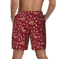 thumbnail image 2 of Haiem Festive Reindeer Mens Swim Trunks with Compression Liner 2 in 1 Swimming Shorts Stretch Swimwear Quick Dry,Board Shorts-Medium, 2 of 9