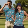 thumbnail image 2 of HUIACONG Matching Golf Shirts for Women Sleeveless Mens Tennis Shirt Short Sleeve 1/4 Zip Up Active Wear Matching Golf Outfits for Couples Running Hiking Yoga Western Horse Man S, 2 of 6
