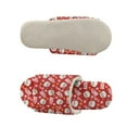 thumbnail image 5 of COEQINE Santa Claus Star Red Womens Bedroom Slippers Open Toe Soft Slip On House Shoes Christmas Indoor Slippers Washable Fuzzy Sandals Women Footwear for Her Mom Ladies, 38-39, 5 of 7