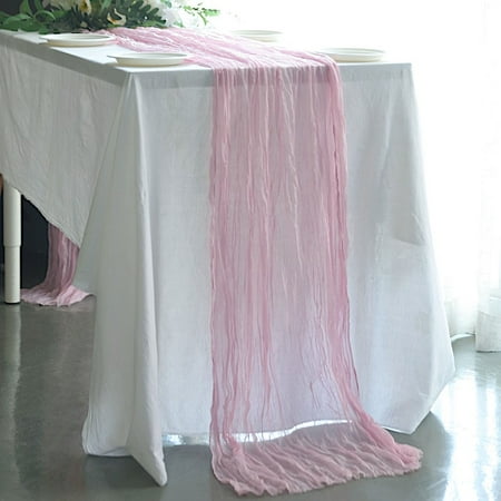 

BalsaCircle 10 feet Pink Cotton Cheesecloth Gauze Extra Table