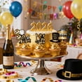 thumbnail image 4 of Decoración para cupcakes Foowztao, fiesta de feliz año nuevo 2026, 36 unidades, 4 of 6