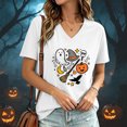 thumbnail image 2 of Women's T Shirt Short Sleeve Top Daily Tunic Blouse Graphic Blouse Casual Basic Tee, 2 of 5