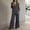 Dark Gray, variant on Women Suits 2 Piece Set Business Casual Dressy Blazer Jacket and Wide Leg Dress Pantsuits Formal Work Outfits