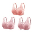 thumbnail image 1 of Timegard 3pc Bra for Women No Underwire Mesh Adjustable Strap Full Support Comfortable Seniors Bras, 1 of 6