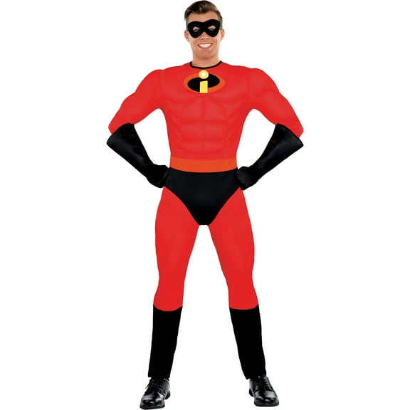 The Incredibles Mr. Incredible Muscle Costume, Men, Standard, with Accessories