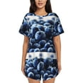thumbnail image 1 of Fotbe Blueberry Conjunto de Pijama Estampado para Mujer, 2 Piezas, Ropa de Dormir con Camiseta de Manga Corta y Shorts Suaves-Medium, 1 of 6