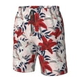 thumbnail image 4 of Logiee Lilies Flowers Print Mens Swim Trunks Quick Dry Board Shorts,Breathable Hawaii Beach Shorts Swimwear Bathing Suits-XX-Large, 4 of 6