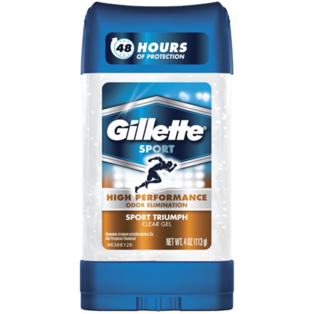 Gillette Sport AntiPerspirant Deodorant Clear Gel, Sport 4oz (Pack of