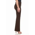thumbnail image 2 of Rekkuna Women's Pull-On Silky Soft Gutsy Knit Dressy Office Yoga Bootcut Pant (Small, Chocolate Brown), 2 of 7