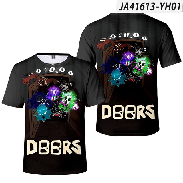 Doors Roblox-Sudadera con capucha y orejas de gato para parejas, suéter informal holgado de moda callejera, tendencia que combina con todo, Escape de la puerta