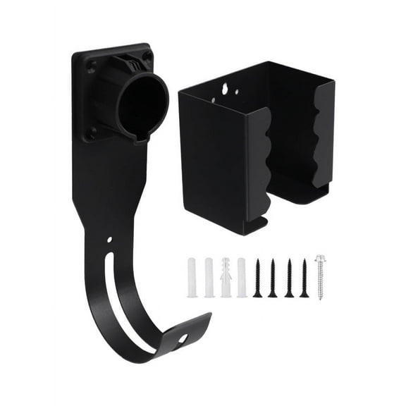 CHENGSI for EV Charger Holder Wall Mount Kit for SAE J1772 Connector Electric Vehicle Charging Station Cable Organizer Metal Bracket Nozzle Holster Indoor Outdoor Use