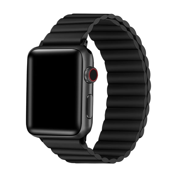 Posh Tech Black Magnetic Silicone Band Compatible with Apple Watch