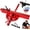 Red, variant on Precision Aluminum Beveled Baffle Plates, Miter Gauge for Table Saw with Crosscut Sled Fence, Adjustable Stop, Spring Plunger, and 3/4 x 3/8 in Standard Slot for Woodworking Cuts (Black)