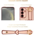 thumbnail image 2 of ZUKKASHAN Compatible with Samsung Galaxy A35 5G Case with Wrist Strap, Flexible Silicone Protective Phone Case with Cute Heart Pattern Kickstand Handle Plating Trim Shockproof Cover, 2 of 5