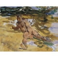 thumbnail image 3 of Sargent, John Singer 18x15 Black Modern Framed Museum Art Print Titled - Figure on a Beach, Florida, 1917, 3 of 5