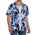thumbnail image 2 of Kdxio Men's Hawaiian Shirt for Men Short Sleeve Shirt Blue Lightning2 Summer Casual Holiday Beach Button Down T-Shirts, 2 of 5