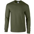thumbnail image 1 of (Price/each)Gildan 2400 Ultra Cotton Heavyweight Long Sleeve T-Shirt 100%-Military Green-S, 1 of 1