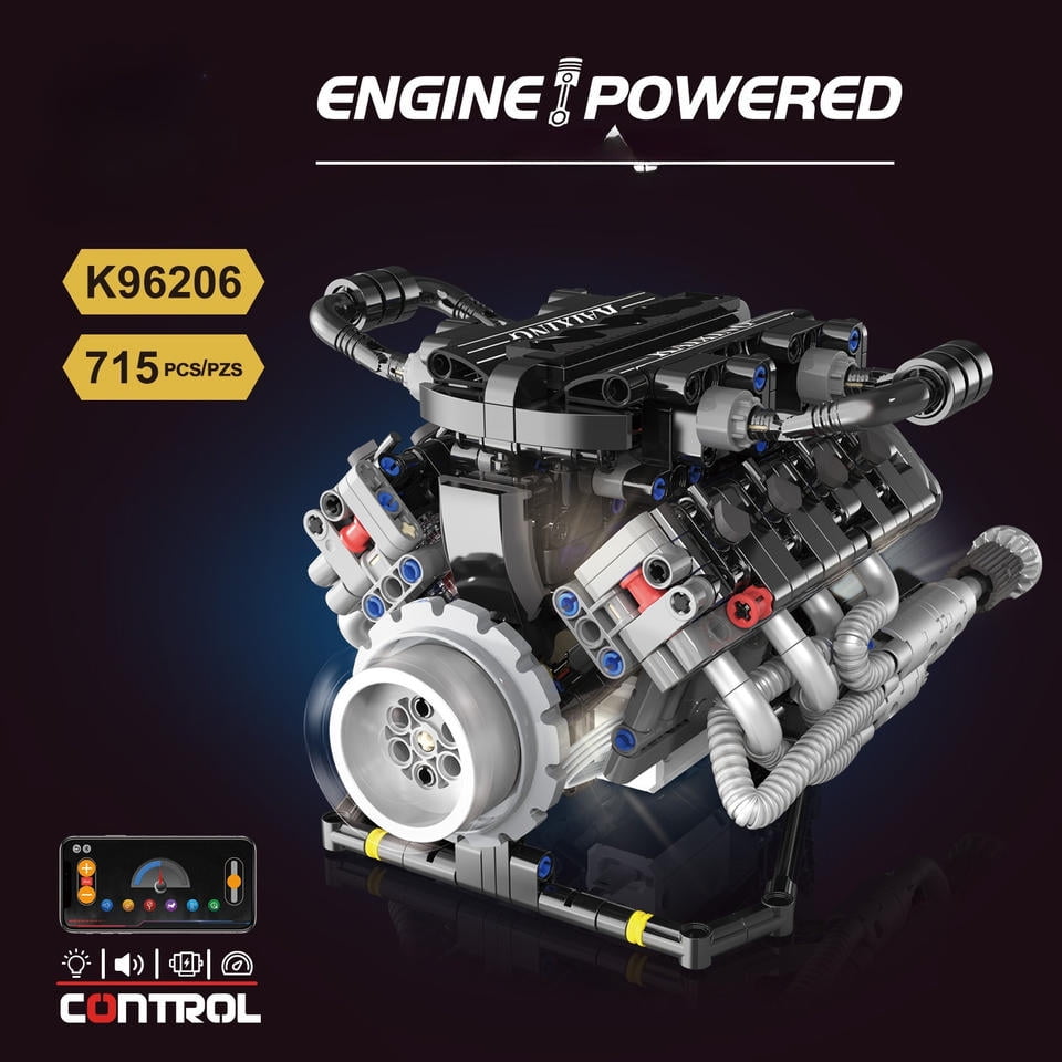 レゴV8エンジン 8シリンダー GZBrick V8 Engine Building Sets 8