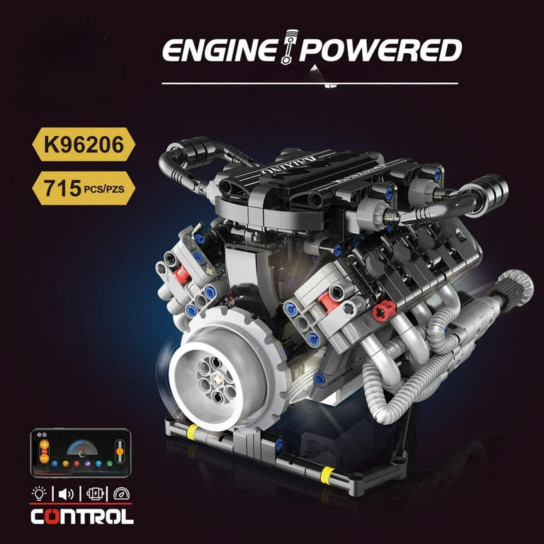 GZBrick V8 Engine Building Sets Compatible with Lego Toy for